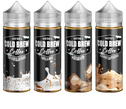 Best Deal Nitro’s Cold Brew Coffee Vape Juice 100mL Best Flavors - White Chocolate Mocha | Vanilla Bean | Macchiato | Almond Cappuccino