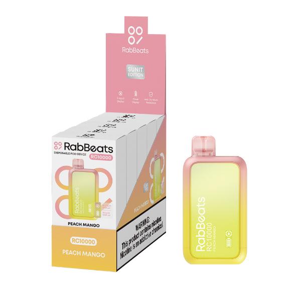 Best Deal RabBeats RC10000 10000 Puffs Disposable Vape 18mL Peach Mango