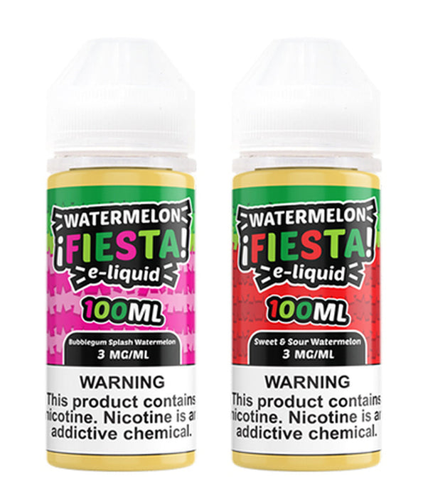 Pop Clouds Watermelon Fiesta Vape Juice 100mL Best Flavors Bubblegum Splash Watermelon Sweet & Sour Watermelon