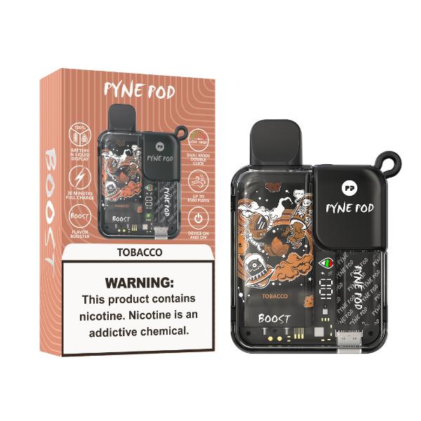 Best Deal Pyne Pod 8500 Puffs Rechargeable Disposable Vape 10mL Best Flavor Tobacco