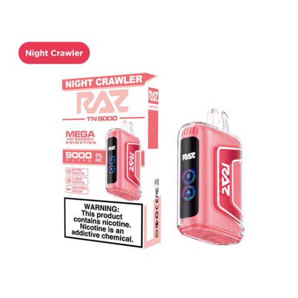 Best Deal RAZ TN9000 9000 Puffs 12mL Disposable Vape  Night Crawler