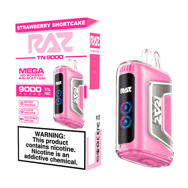 Best Deal RAZ TN9000 9000 Puffs 12mL Disposable Vape  Strawberry Shortcake