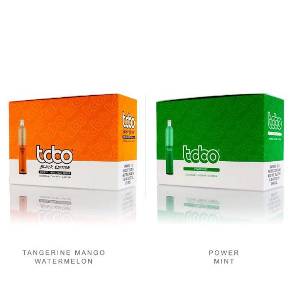 Tobo 2500 Puffs Disposable Vape 6.5mL 10 Pack Best Flavor Tangerine Mango Watermelon Power Mint