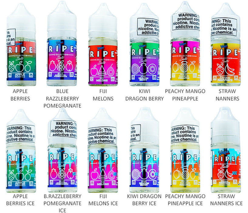 Vape 100 Ripe Salt Vape Juice 30mL Best Flavors